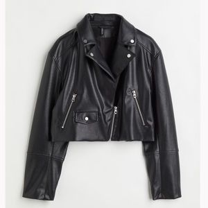 H-&M Crop Biker Jacket